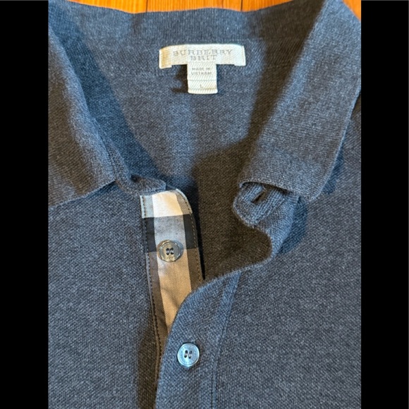 Burberry Brit Men’s Polo L Charcoal Gray - Picture 2 of 3